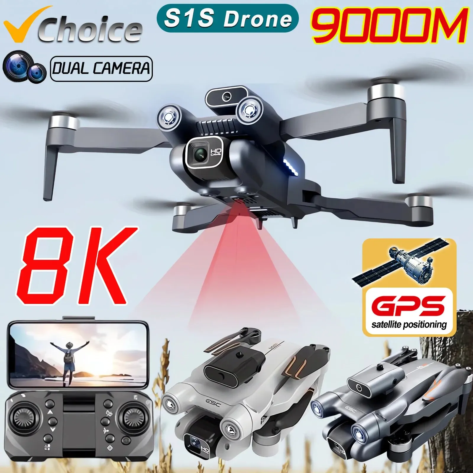 Drone Camera Mount - Profissional Brushless Motor Drone, GPS Drone,