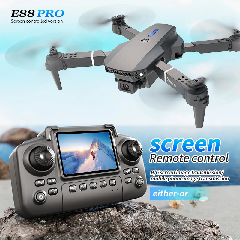 Drone Camera Mount - Profissional e88 pro drone com tela