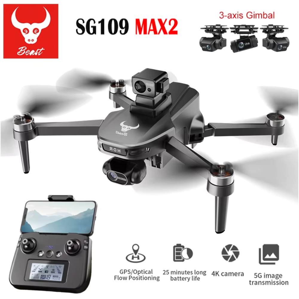 Drone Camera Professional - Sg109 max2 profissional fpv 8k câmera