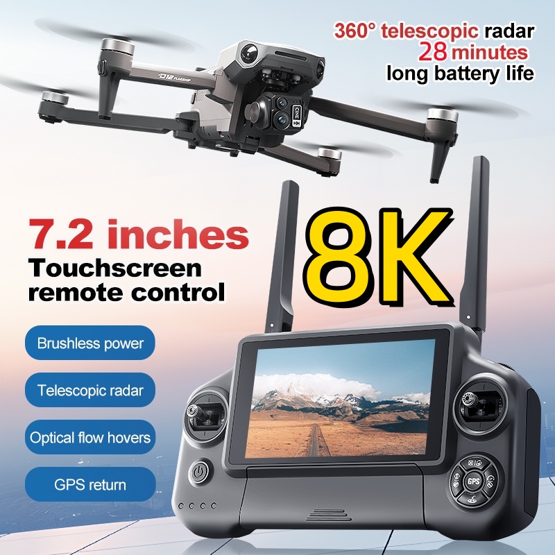 Drone RC Quadricóptero 8K com  - Drone Camera Night Vision avaliação e preço
