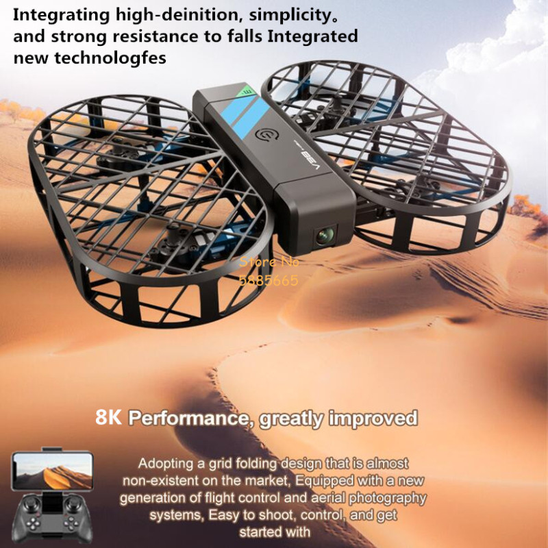 Câmera HD 8K 360 °   Proteção  - Drone Camera 4K avaliação e preço
