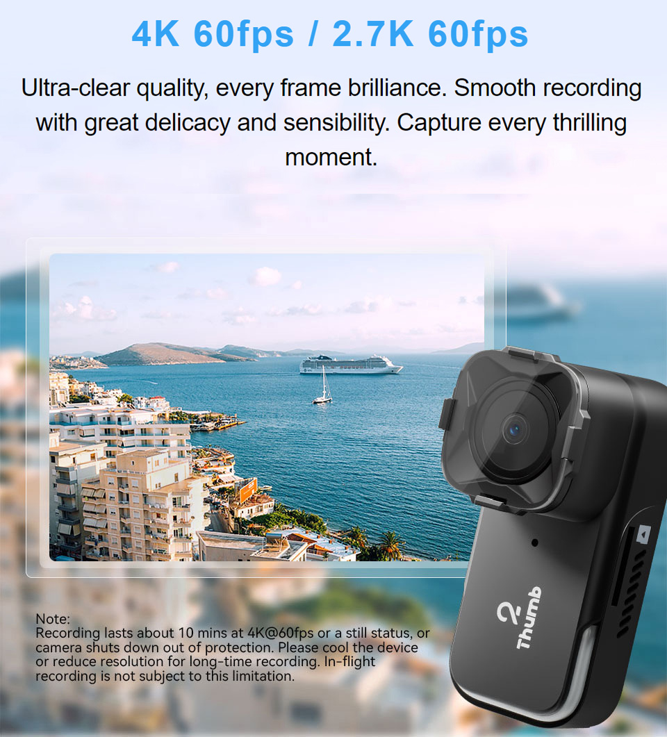 Nova versão runcam polegar 2 4 - Drone Camera 4K avaliação e preço