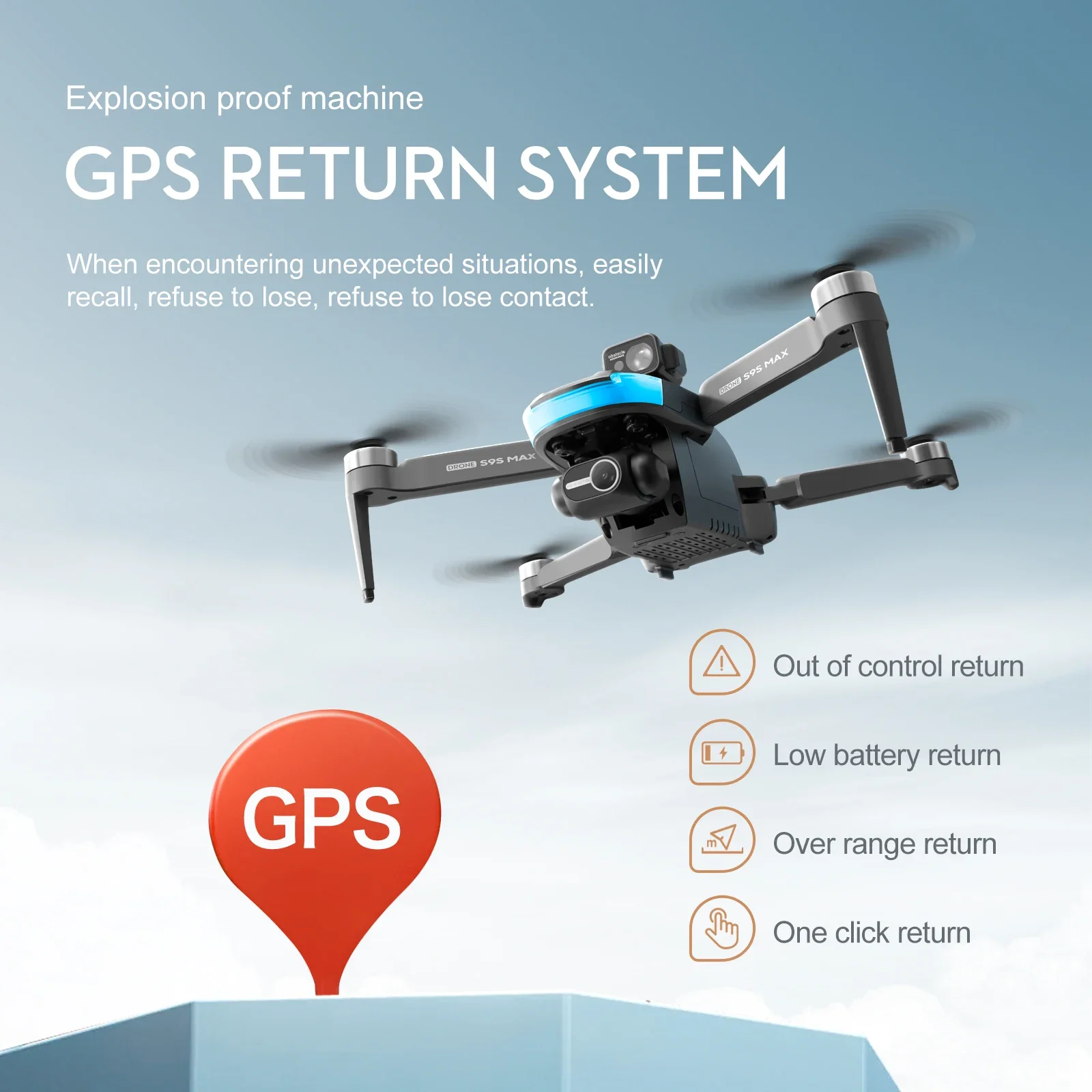 Novo s9s max mini drone 4k 2 e - Drone Camera Wide Angle avaliação e preço