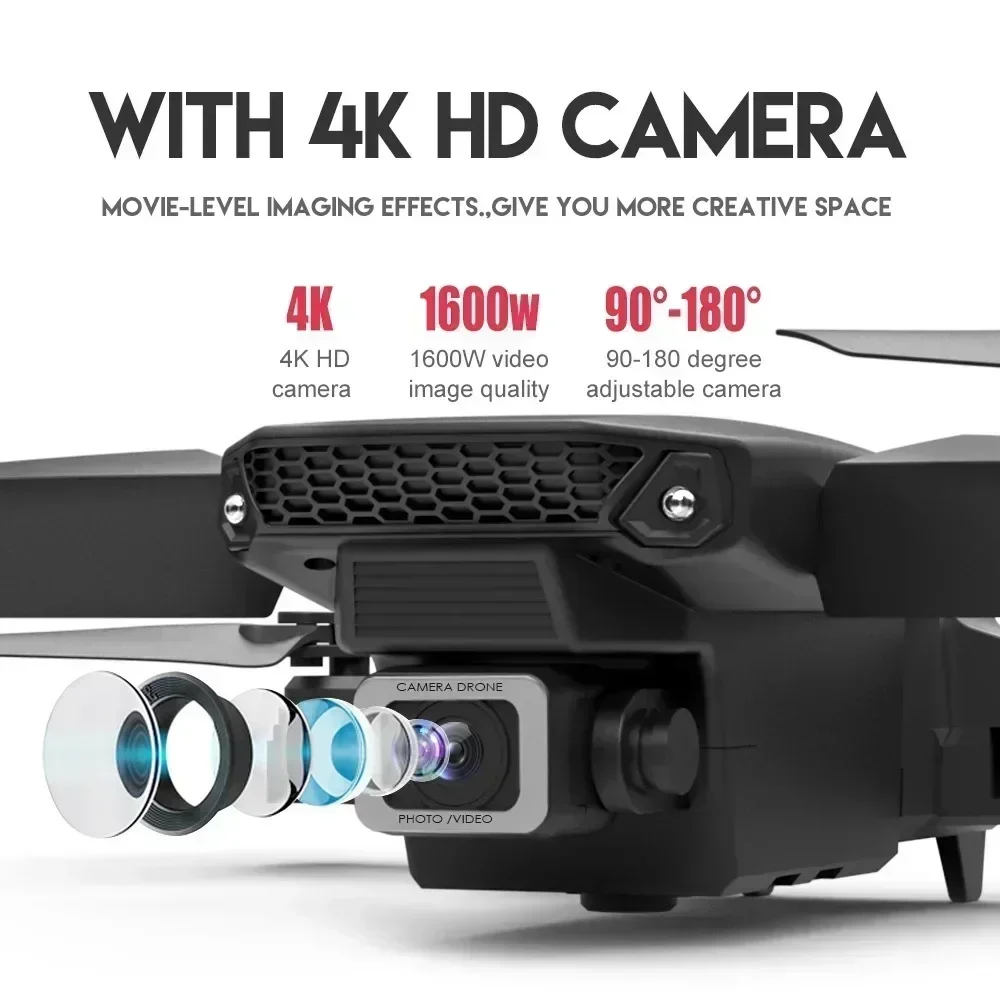 E88 pro wifi fpv drone grande  - Drone Camera Mount avaliação e preço